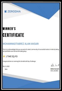 zerodha certificate 2018