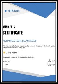 zerodha certificate 2019